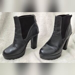 Black High Heel Booties
